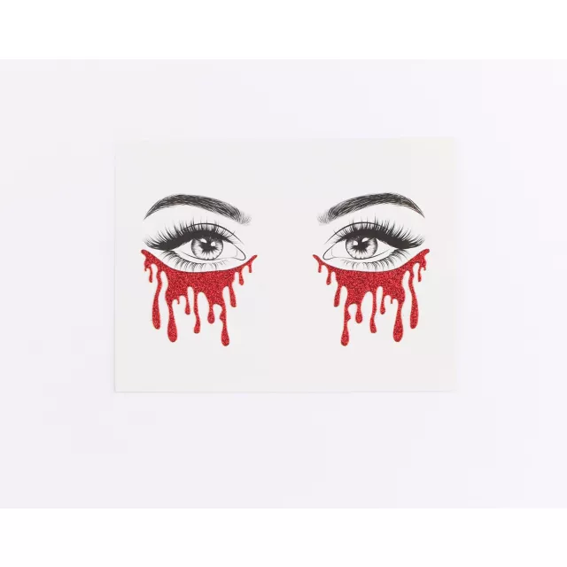 Red Glitter Tears at Spirit Halloween