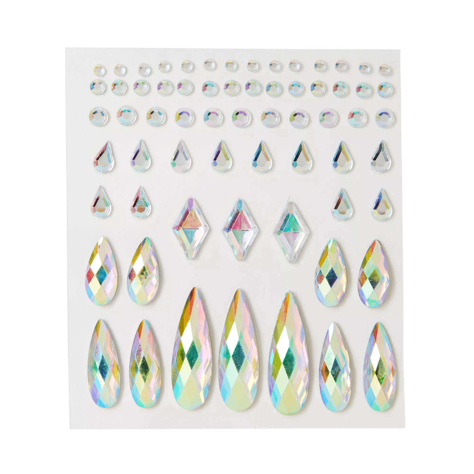 Clear Press On Gem Stones 65 Piece Set at Spirit Halloween