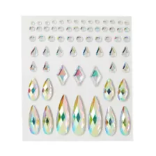 Clear Press On Gem Stones 65 Piece Set at Spirit Halloween
