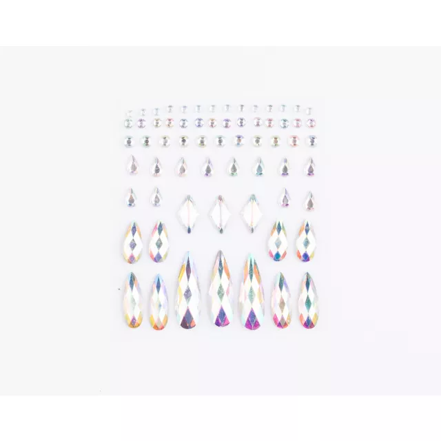 Clear Press On Gem Stones 65 Piece Set at Spirit Halloween
