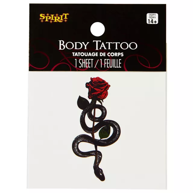 Snake Rose Body Tattoo at Spirit Halloween