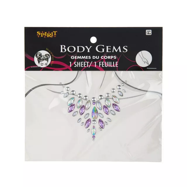 Iridescent Sternum Body Gems at Spirit Halloween