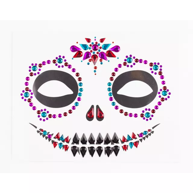 Sugar Skull Face Decal at Spirit Halloween