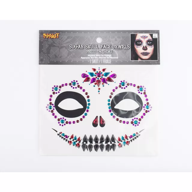 Sugar Skull Face Decal at Spirit Halloween