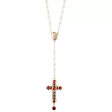 Day of the Dead Rosary Cross Necklace at Spirit Halloween