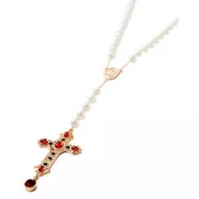 Day of the Dead Rosary Cross Necklace at Spirit Halloween