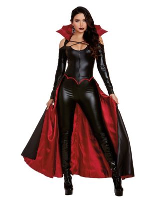 Black Widow costume adult Medium womens Spirit Halloween Gown Belt Web  Wings Wig