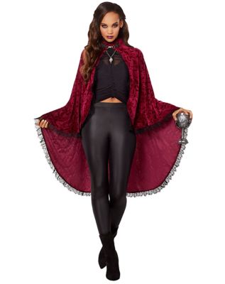 Adults Classic Red Vampiress Fancy Dress Halloween Costume Ladies Womens  Vampire