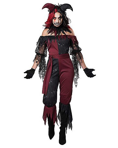 Marty Fielding shape Inhale Adult Wicked Jester Costume - Spirithalloween.com