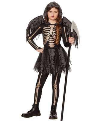 Midnight Skeleton Reaper Costume Child Black Blue main image 1
