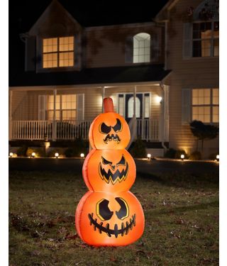 4 Ft LED Pumpkin Stack Inflatable Decoration