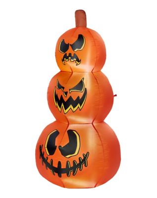 4 Ft Light-Up Pumpkin Stack Inflatable Decoration
