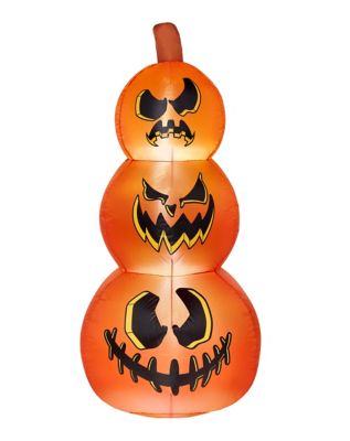 4 Ft Light-Up Pumpkin Stack Inflatable Decoration