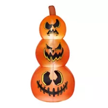 4 Ft Light-Up Pumpkin Stack Inflatable Decoration at Spirit Halloween