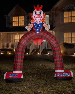 12 Ft LED Scary Clown Archway Inflatable Decoration