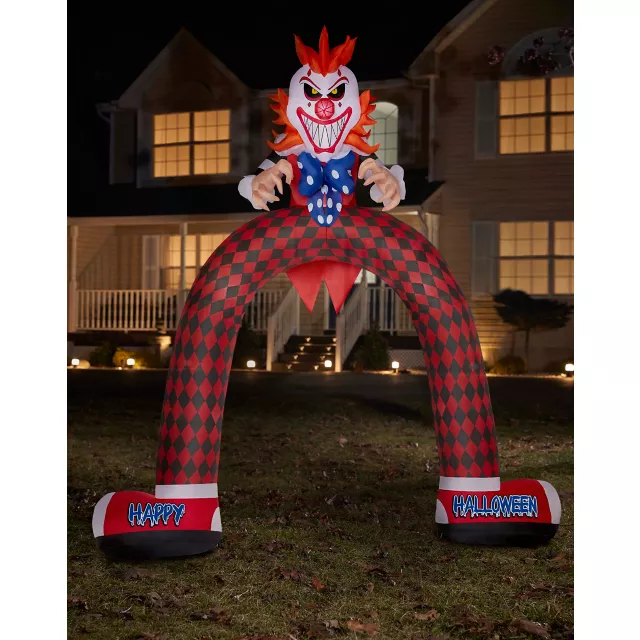 Spirit Halloween 12’ Scary outlet Clown Archway Inflatable Decoration NEW