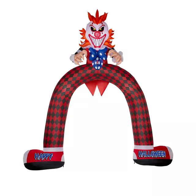 12 Ft LED Scary Clown Archway Inflatable Decoration at Spirit Halloween