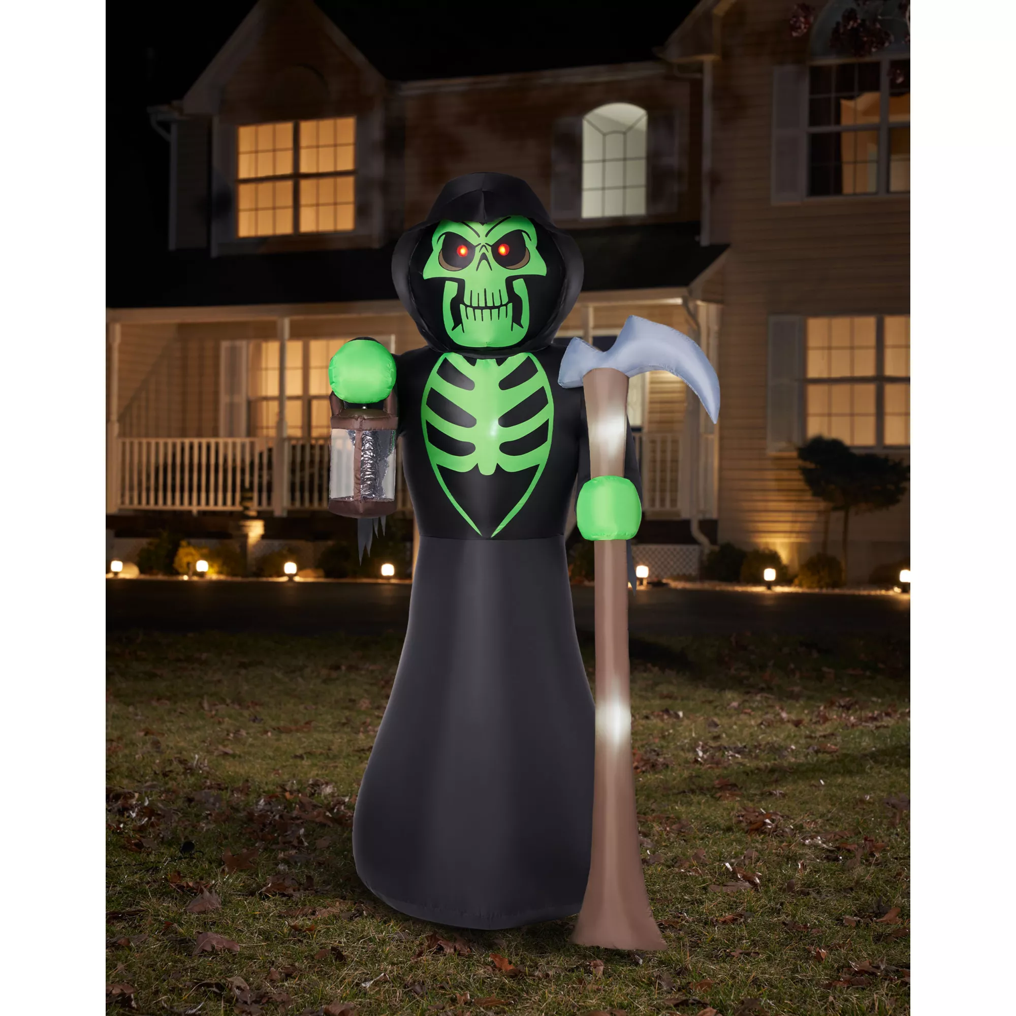 8 Ft Grim Reaper Light-Up Inflatable Decoration at Spirit Halloween