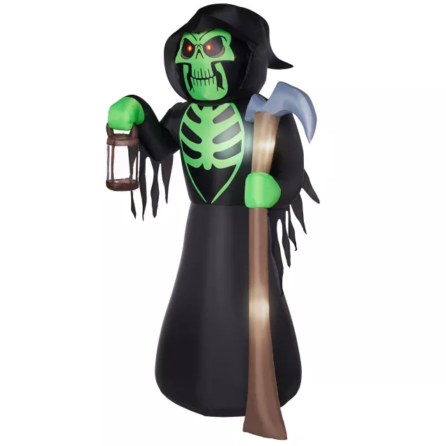 8 Ft Grim Reaper Light-Up Inflatable Decoration at Spirit Halloween