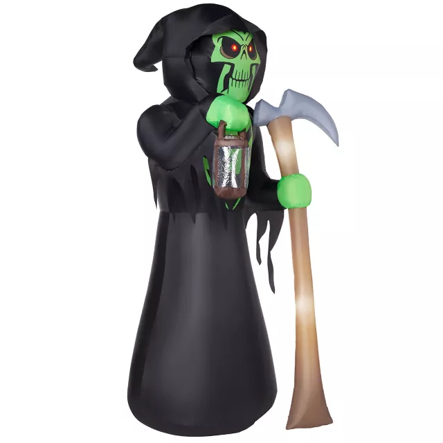 8 Ft Grim Reaper Light-Up Inflatable Decoration at Spirit Halloween