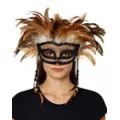 Witch Doctor Feather Eye Mask at Spirit Halloween