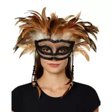 Witch Doctor Feather Eye Mask at Spirit Halloween