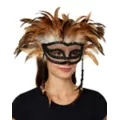 Witch Doctor Feather Eye Mask at Spirit Halloween
