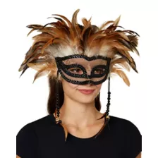 Witch Doctor Feather Eye Mask at Spirit Halloween