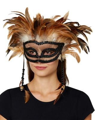 Witch Doctor Feather Eye Mask