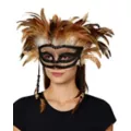 Witch Doctor Feather Eye Mask at Spirit Halloween