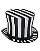 Black and White Striped Top Hat