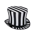 Black and White Striped Top Hat at Spirit Halloween