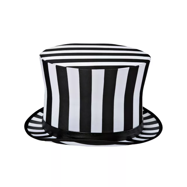 Black and White Striped Top Hat - Spirithalloween.com