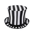 Black and White Striped Top Hat at Spirit Halloween
