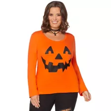Cross Pumpkin Plus Size Sweatshirt at Spirit Halloween