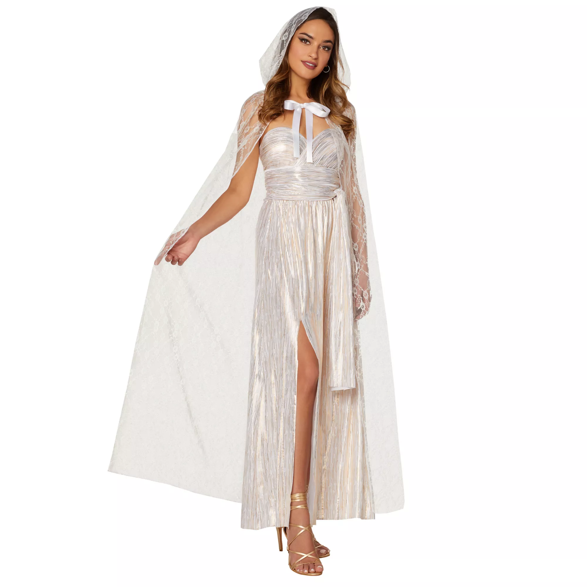 Adult White Lace Cape at Spencer's