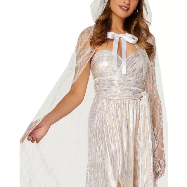 Adult White Lace Cape at Spencer's