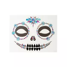 Skeleton Gem Face Decal at Spirit Halloween
