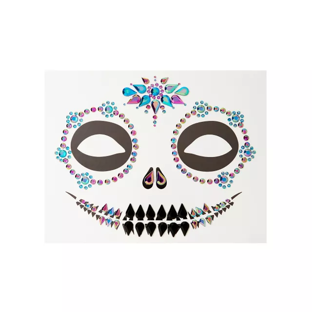 Skeleton Gem Face Decal at Spirit Halloween