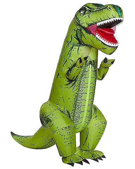 BAOK Inflatable Dinosaur Costume, Waterproof T Rex Costume Durable Clear  Printing for Halloween