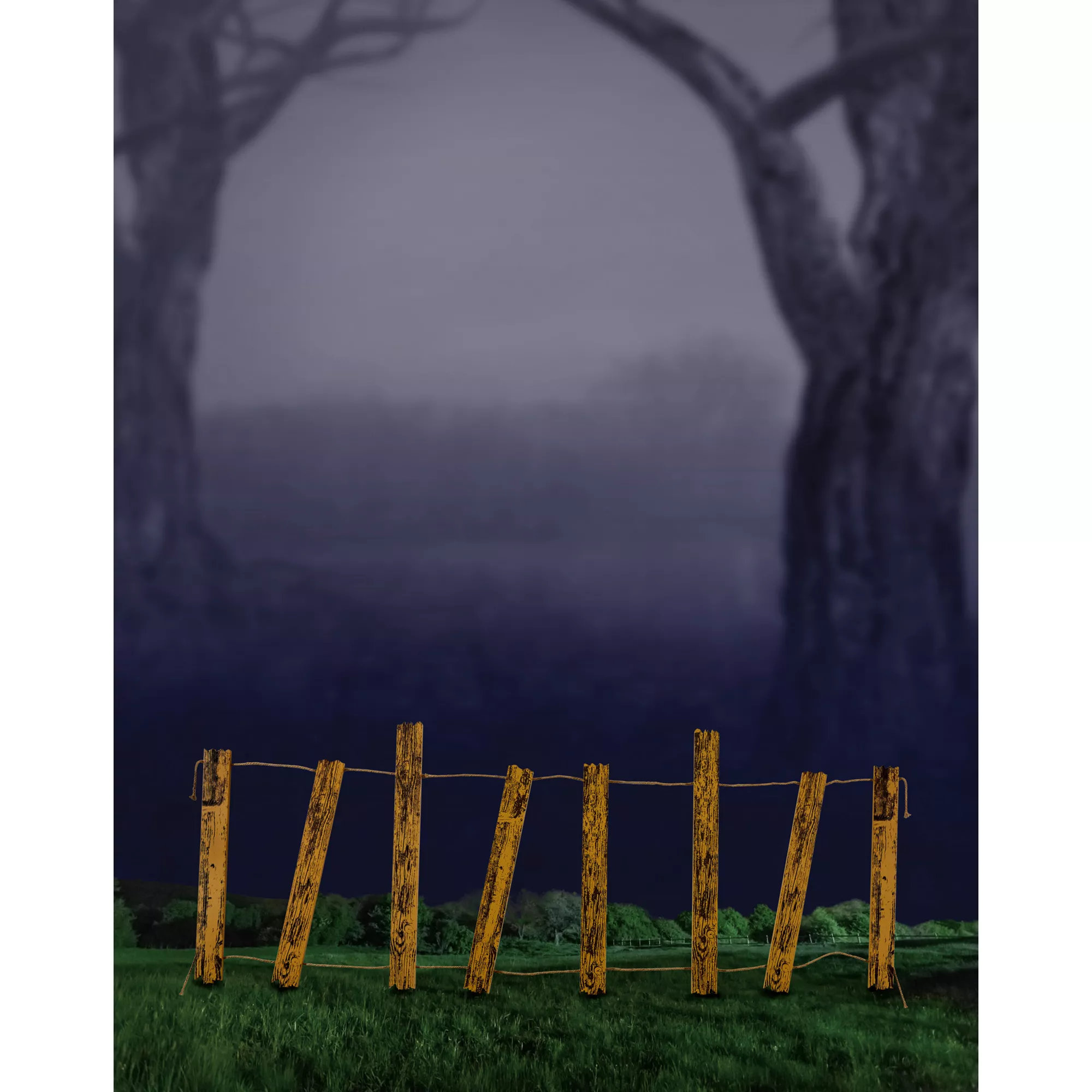 Wood Fence at Spirit Halloween