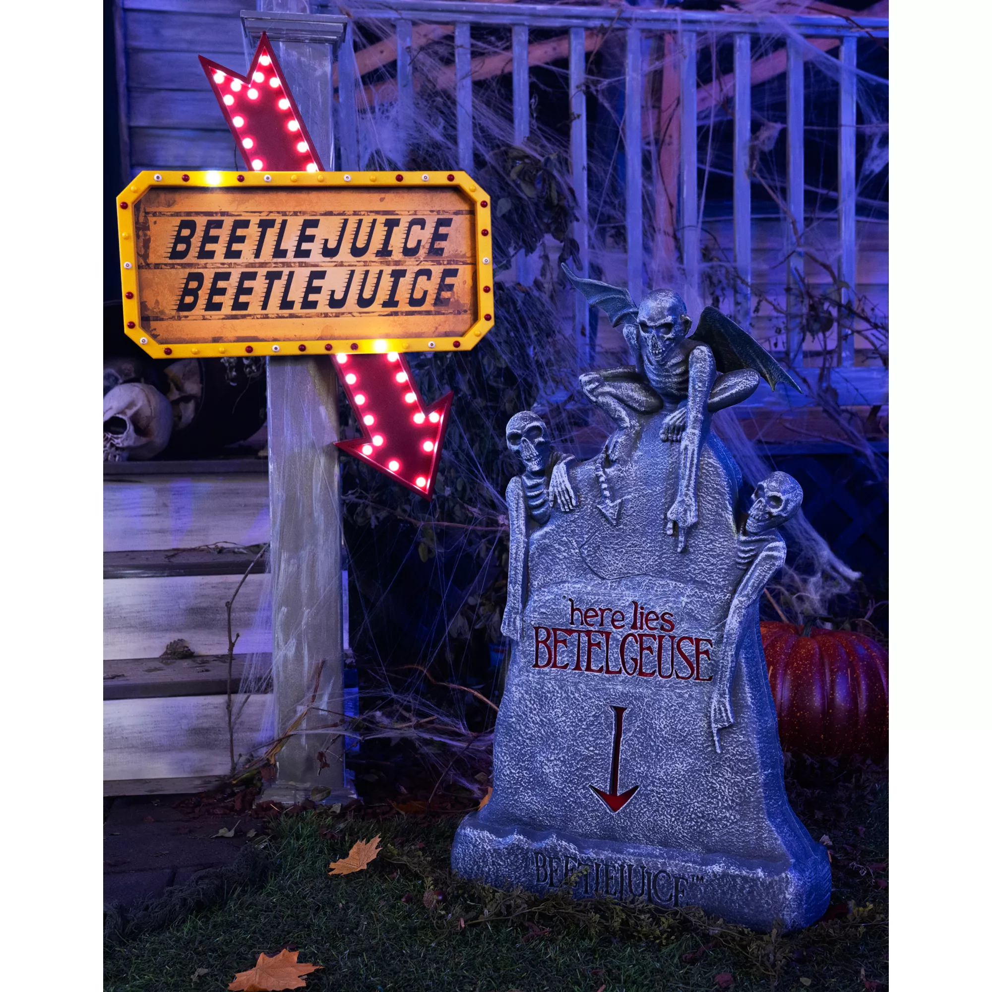 LED Here Lies Beetlejuice Tombstone at Spirit Halloween