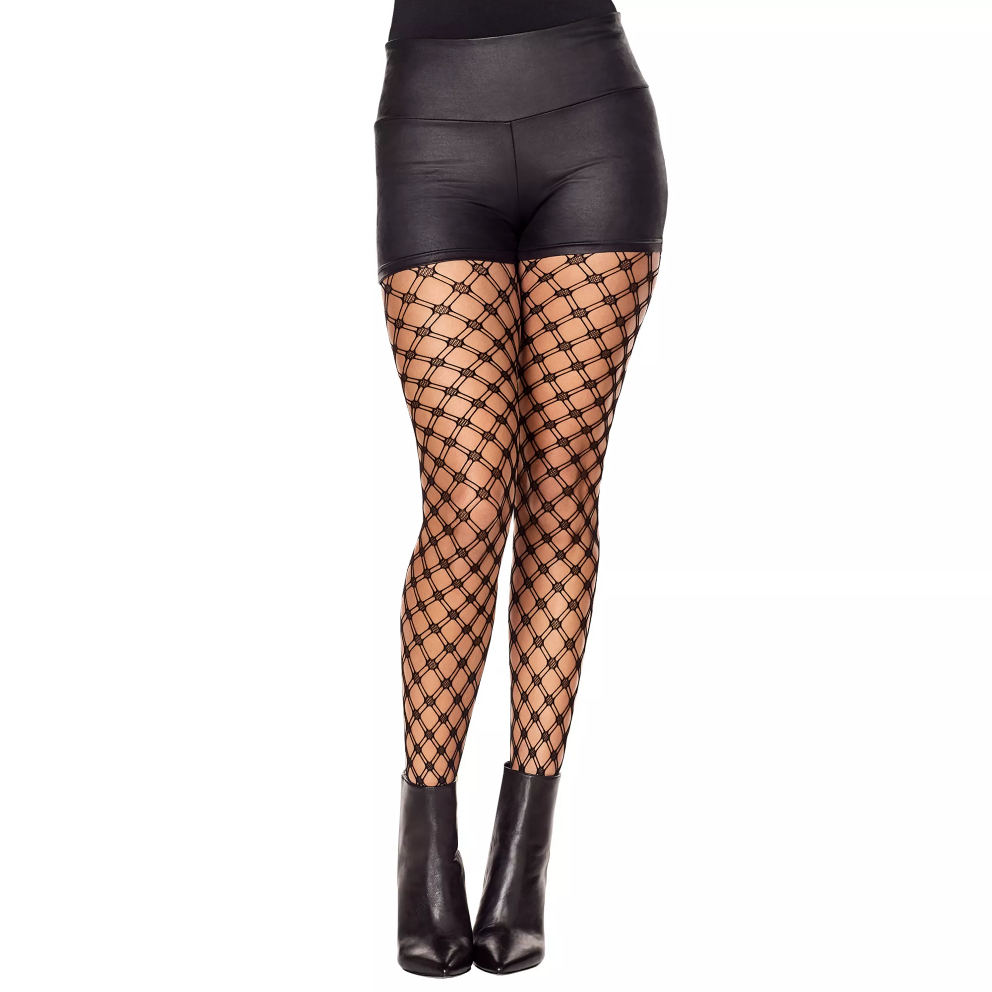 Black Double Strand Fishnet Tights at Spirit Halloween