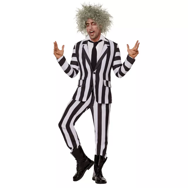 Beetlejuice Costume Mens Striped Suit Beetlejuice Costume Mens Striped Suit