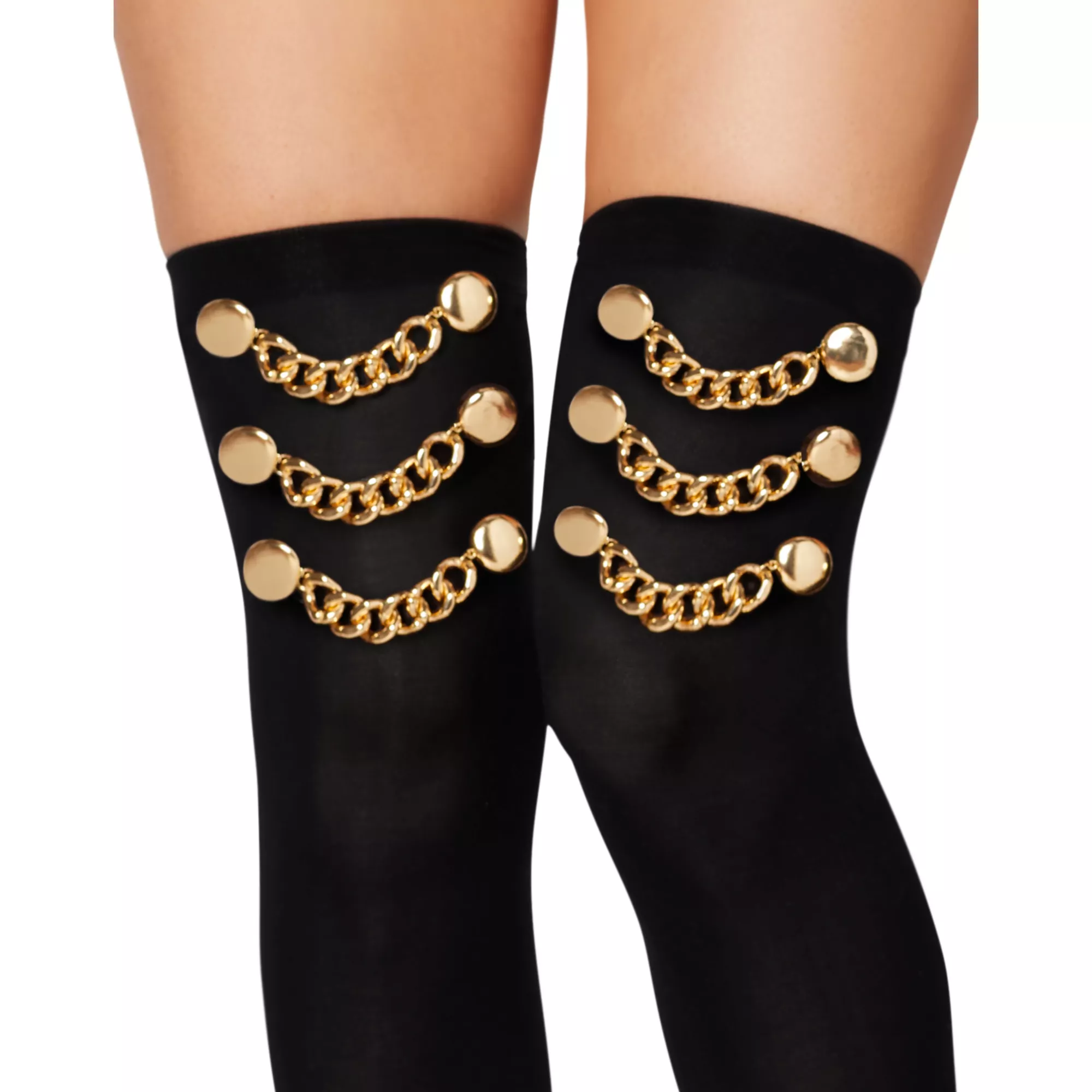 Pirate Chain Thigh High Stockings at Spencer's
