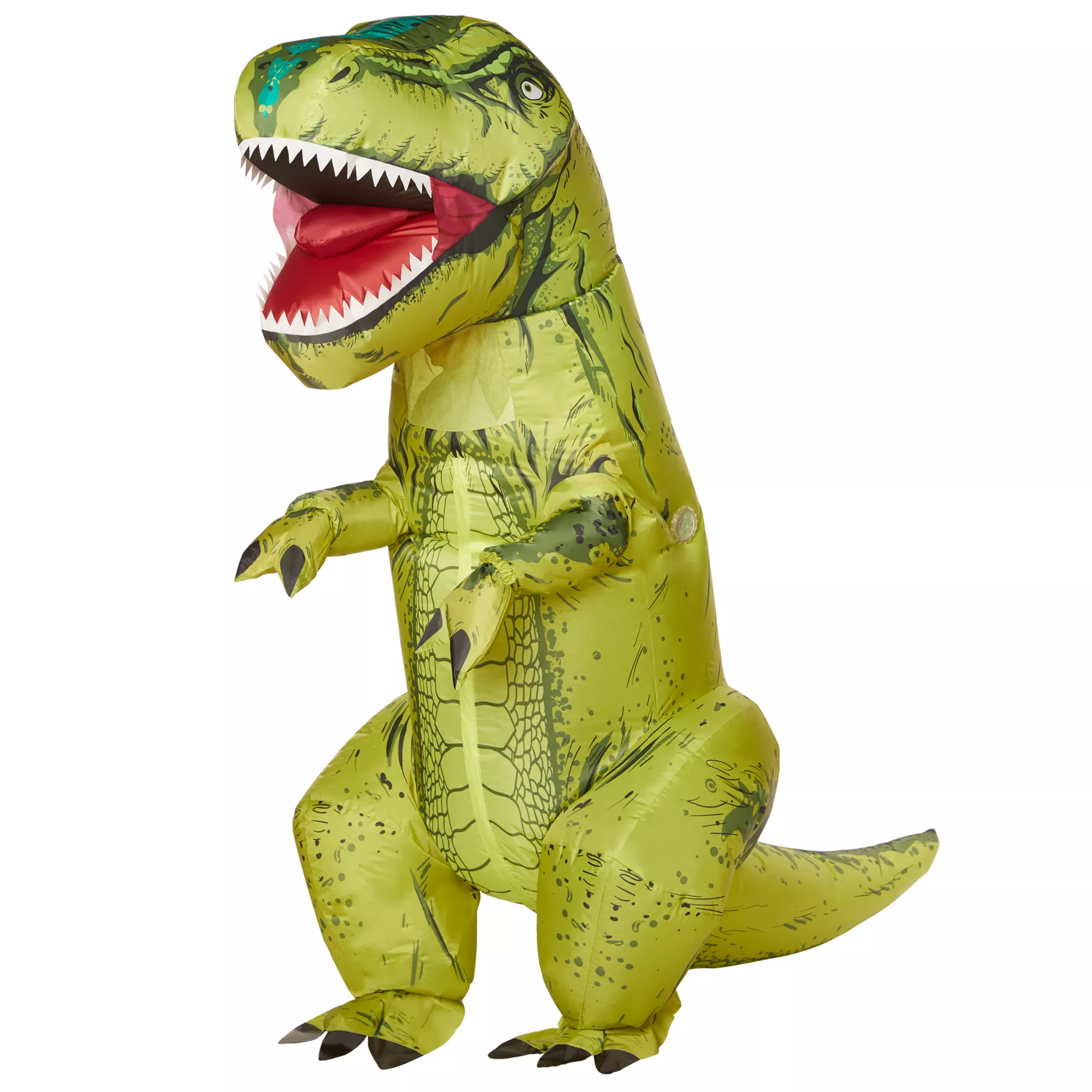 Adult Green Dinosaur Inflatable Costume at Spirit Halloween