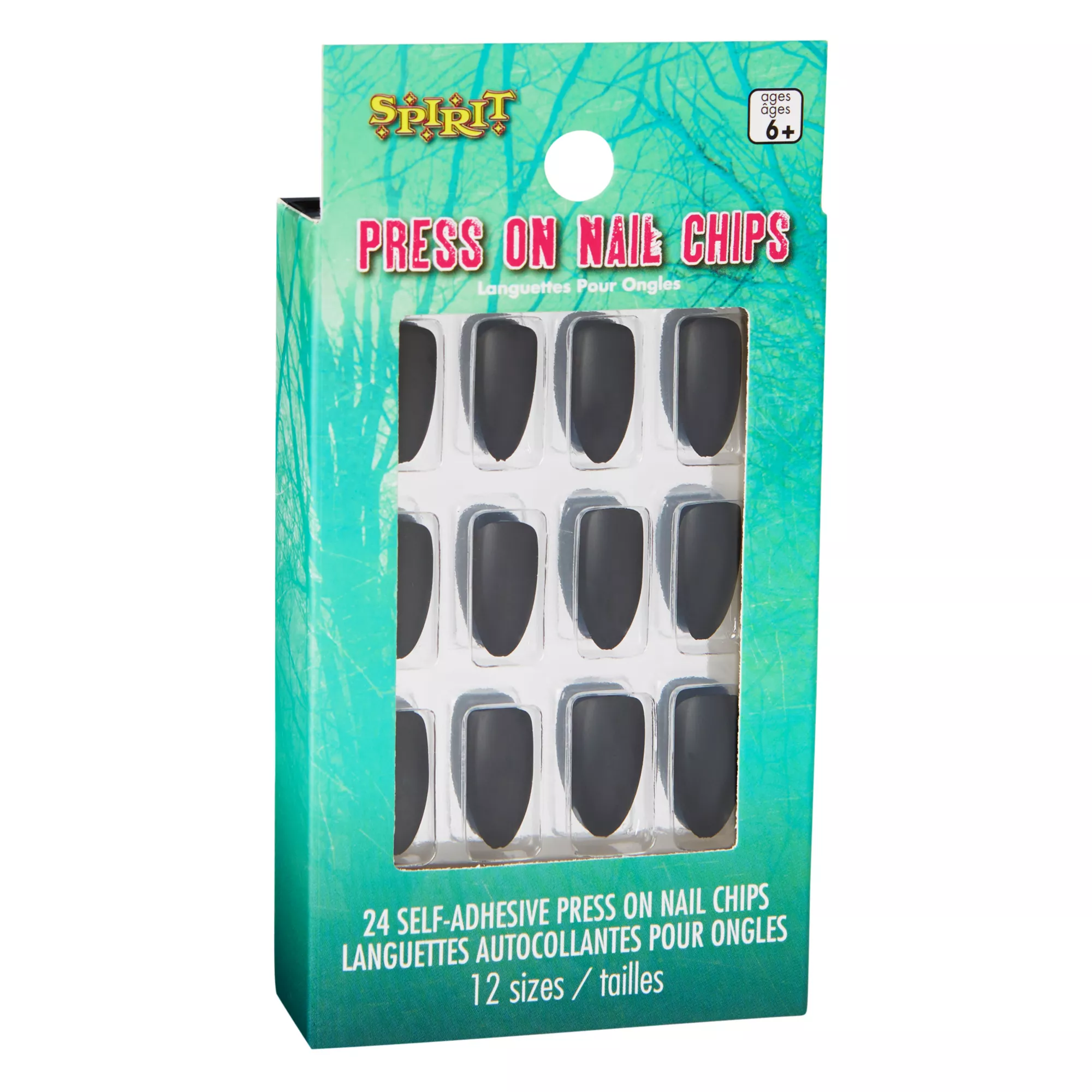 Kids Twilight Press On Matte Black Nails at Spirit Halloween