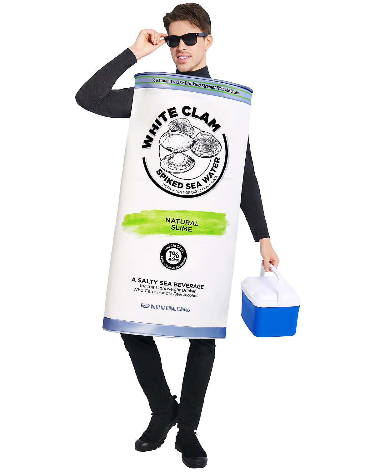 Adult White Clam Seltzer Costume