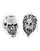 Punk Skull and Lion Rings - 2 Pack