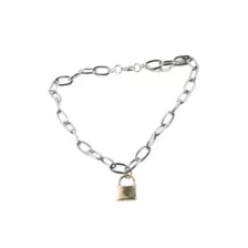 Punk Padlock Chain Necklace at Spencer's